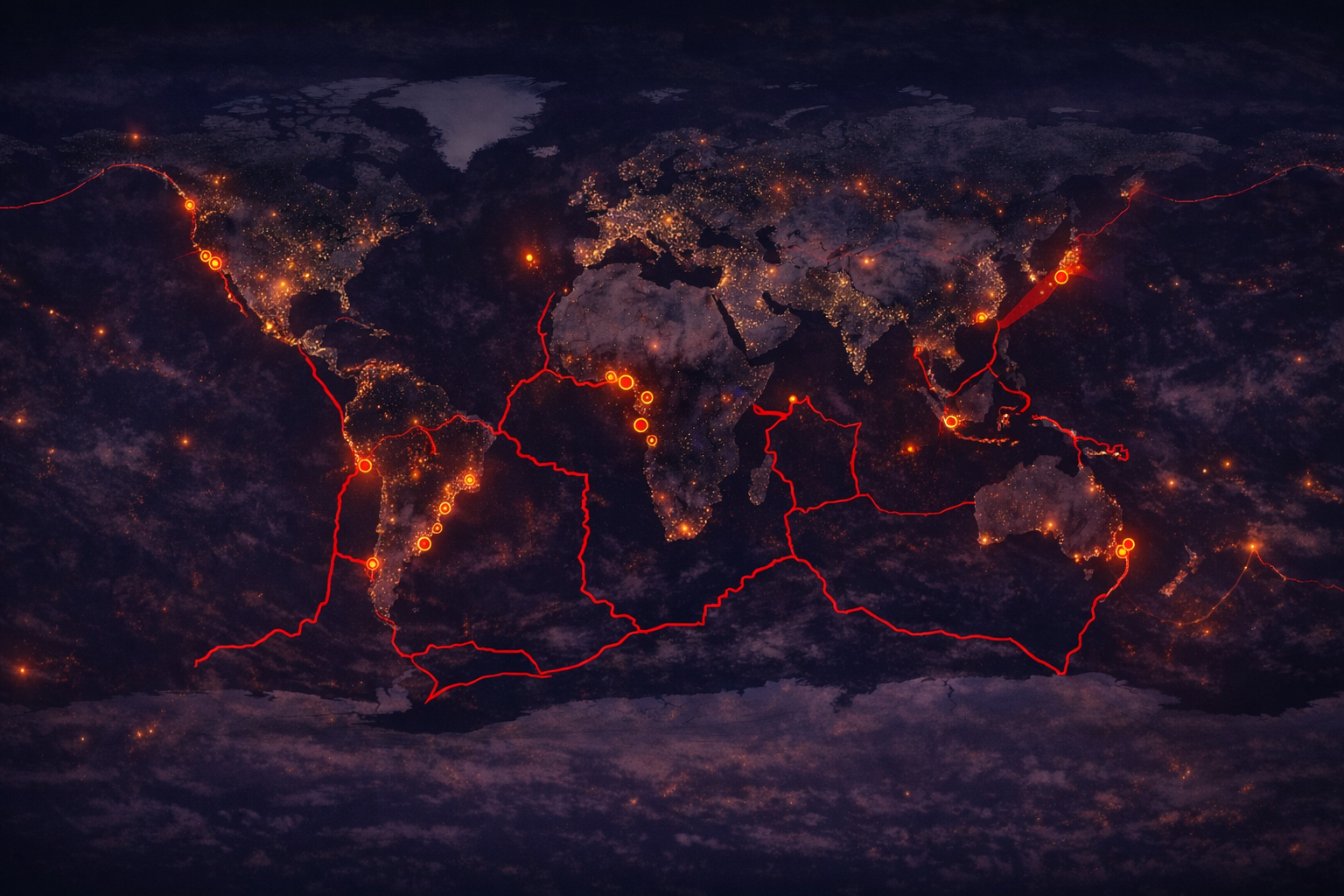 Global seismic activity map